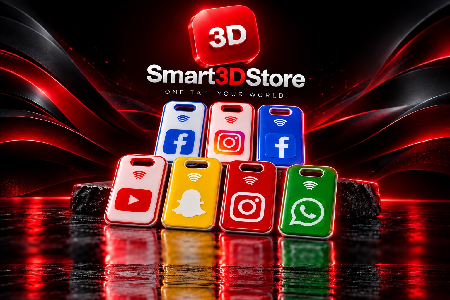 Smart3DStore NFC Keychains